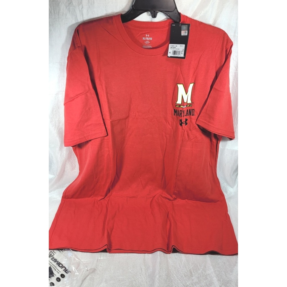 Under Armour Loose Fit Maryland Terrapins Short Sleeve T-Shirt - Red - XL